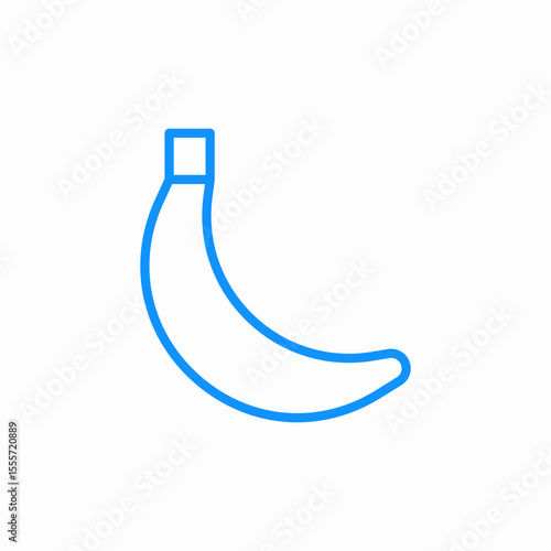 ripe banana icon sign vector