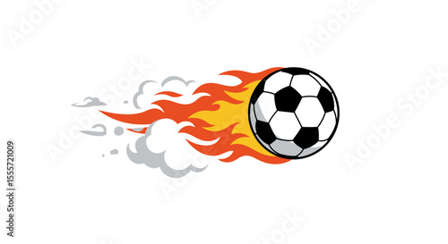 Soccer Ball on Fire Logo