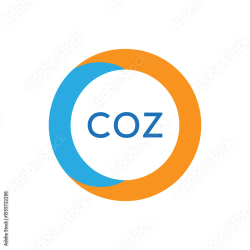 Elegant Monogram Logo Design with Decorative Frame – COZ Luxury Brand Identity Icon
