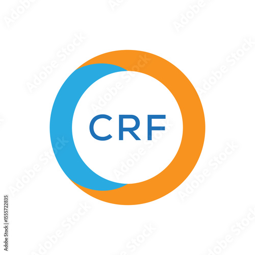 Elegant Monogram Logo Design with Decorative Frame – CRF Luxury Brand Identity Icon
