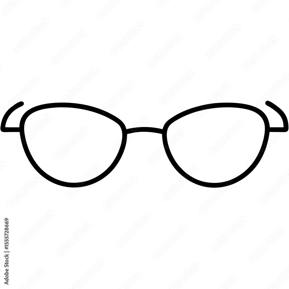 Fototapeta premium glasses isolated on white background