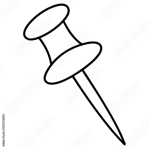 push pin isolated on white