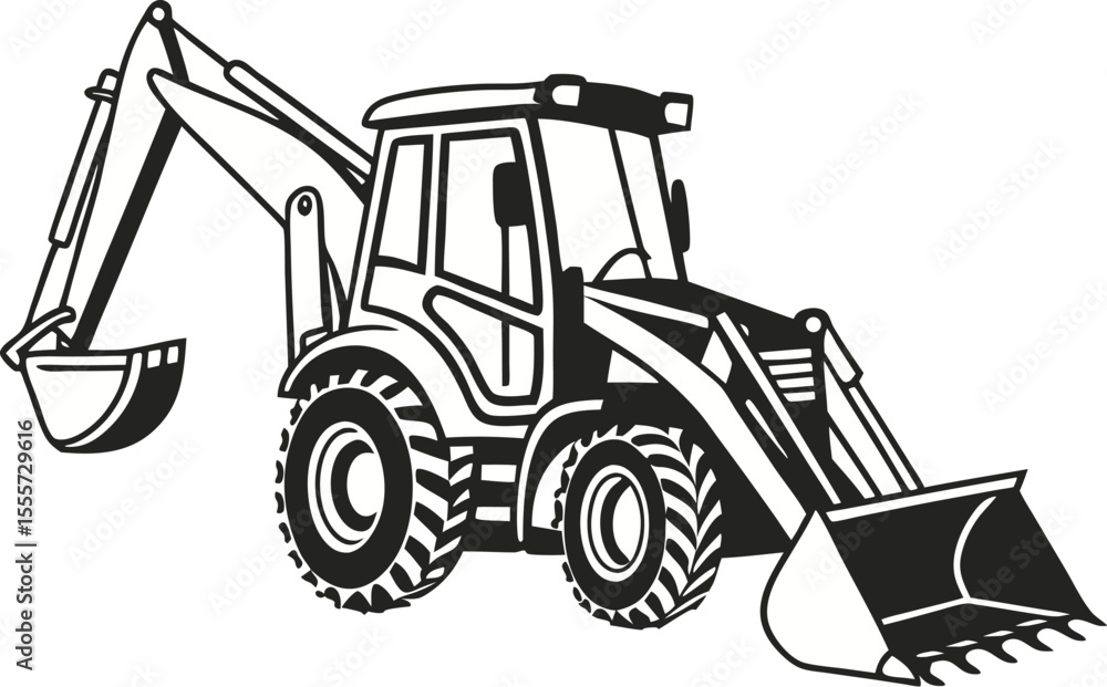 Naklejka premium bulldozer vector illustration