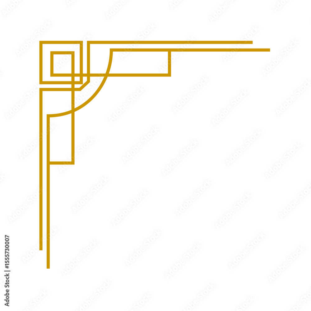 Obraz premium Corner line frame decoration. Vector isolated.
