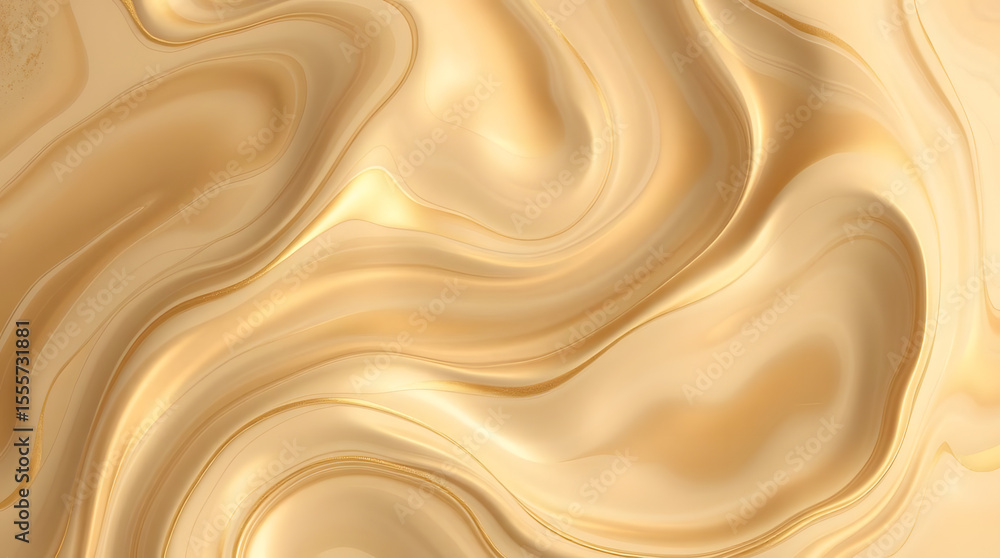 abstract flow of golden and beige liquid marble, gently swirling in smooth waves abstract flow of golden and beige liquid marble, gently swirling in smooth waves