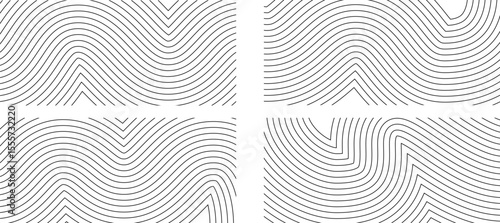 Pattern line background, vector abstract texture. Wavy map contour design, topography graphic wave. Black curve mountain geometric art white bg. Terrain shape outline, modern topographic land ripple