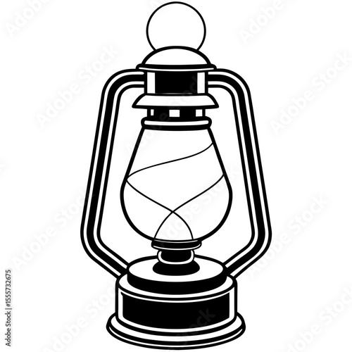 oil lamp isolated on white
