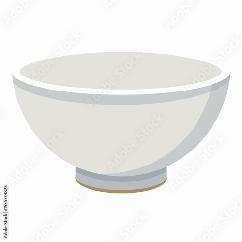 Isolated White Ceramic Bowl on a White Background A Clean and Simple Kitchenware Image
