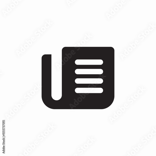 folded text papers icon sign vector