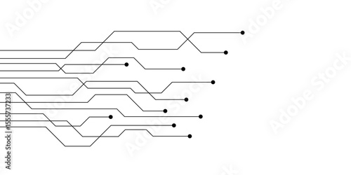 Abstract futuristic circuit board Illustration, Circuit board with various technology elements. Circuit board pattern for technology background. Vector illustration