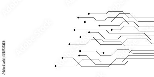 Abstract futuristic circuit board Illustration, Circuit board with various technology elements. Circuit board pattern for technology background. Vector illustration