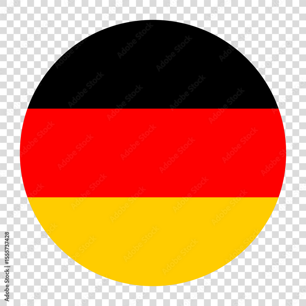 Naklejka premium Flag of Germany. Germany circle flag logo icon computer vector illustration design. Checkerboard background.