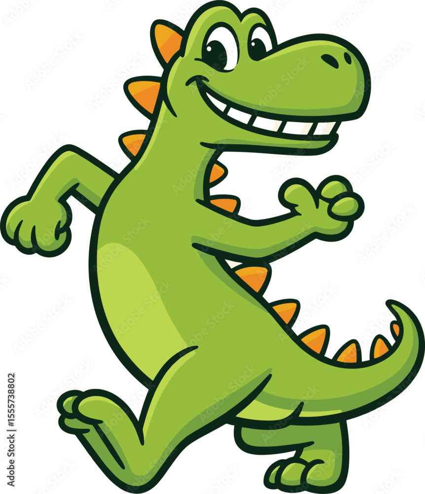 Fototapeta premium Smiling Cartoon Crocodile | Cute Alligator Character Illustration