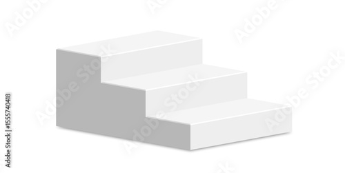 Stairs podium stage vector, symbolizing ascent, progress, and achievement. Ideal for presentations, awards ceremonies, business success, or educational milestones.