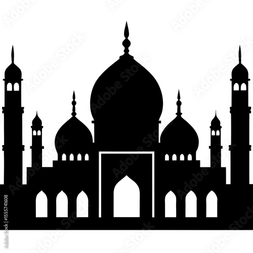 taj mahal silhouette