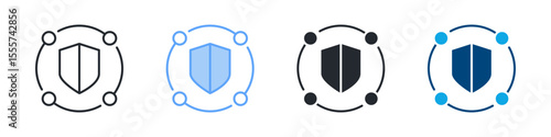 Integrity Icon Set Multiple Style. Designed In Outline, Blue, Glyph, Dual Tone