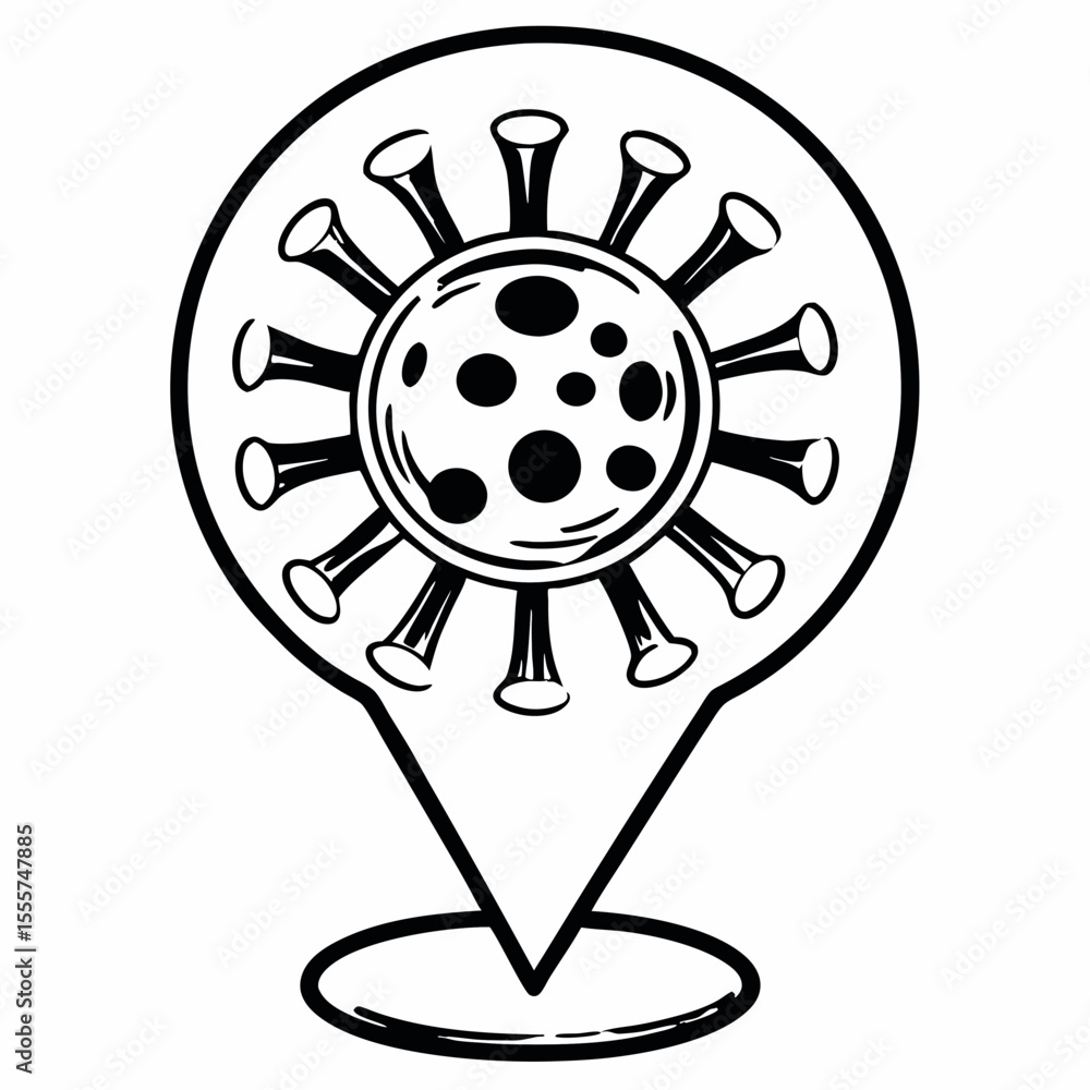 Obraz premium virus icon