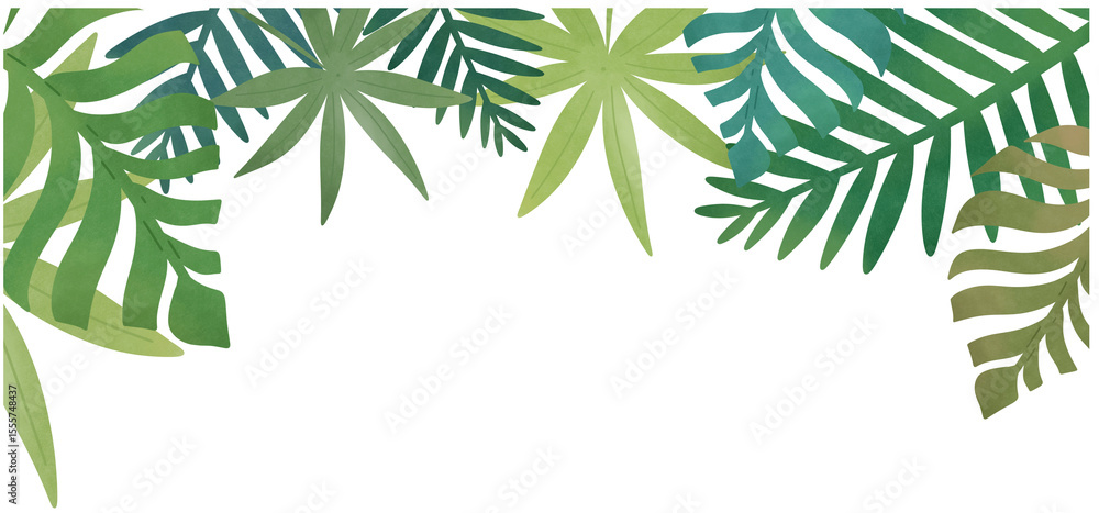Naklejka premium 열대나무 프레임