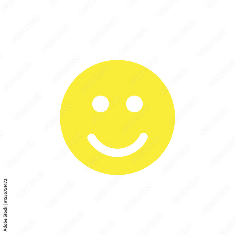 Fototapeta premium Simile Emoji Yellow Icon Vector.