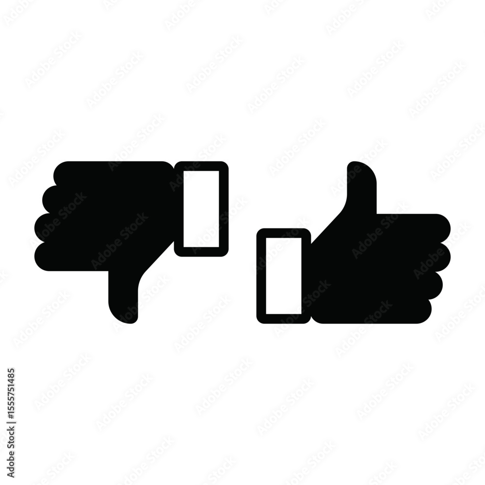 Thumbs UP and Down Icon Vector. Thumbs UP and Down Icon Vector.