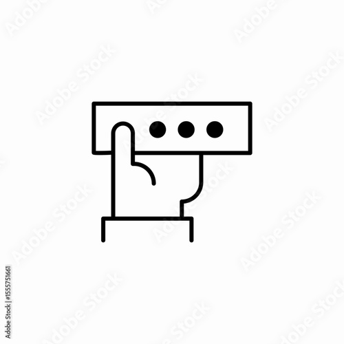 hand holding password icon sign vector