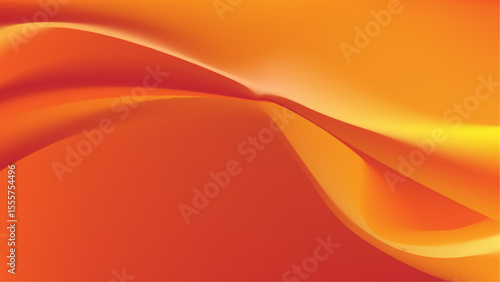 Abstract Orange Wave Swirl Background