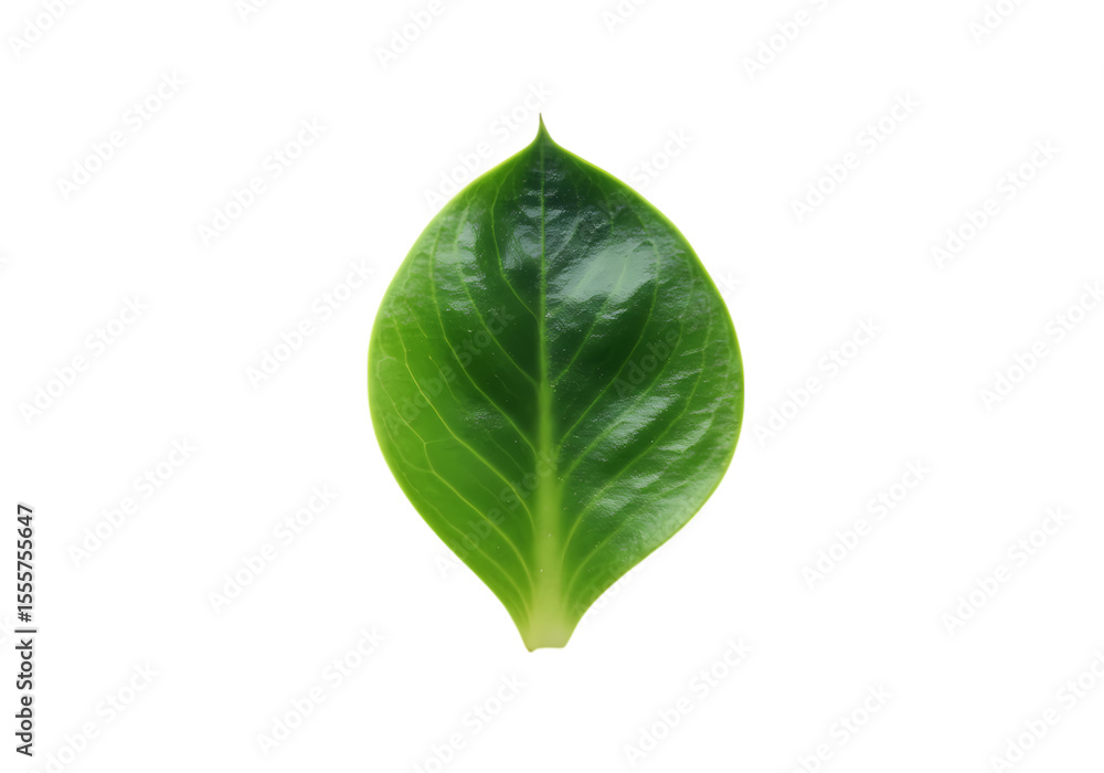 Fototapeta premium Vibrant Green Leaf: Nature Photography for Design Projects