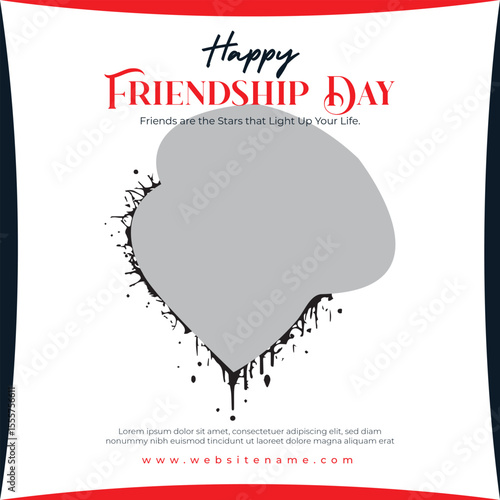 Friendship day poster with wishes design template