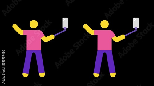 Cartoon animation video gym workout.