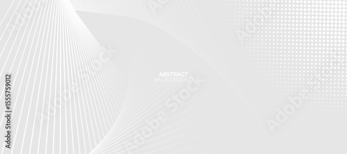 Modern abstract grey background with glowing geometric lines. white triangle shape design. Futuristic technology concept. Suit for business, brochure, website, corporate, poster