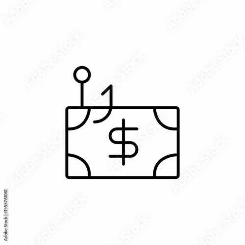 money fishing scam icon sign vector