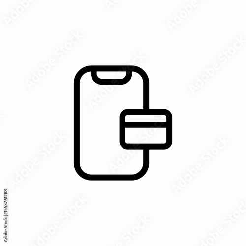 phone credit card icon sign vector
