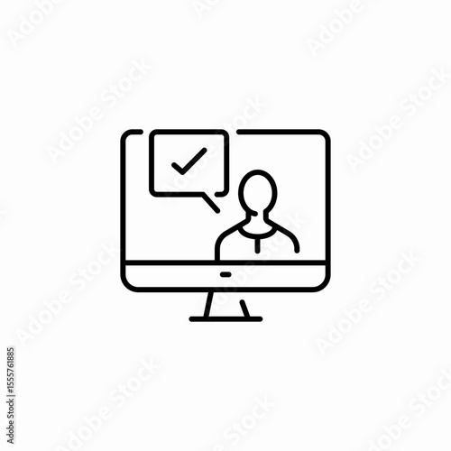 verified online expert icon sign vector