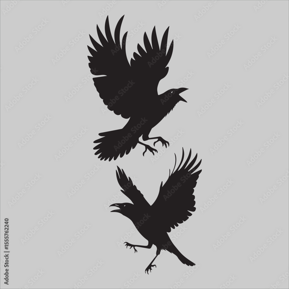 Obraz premium Crows in Conflict