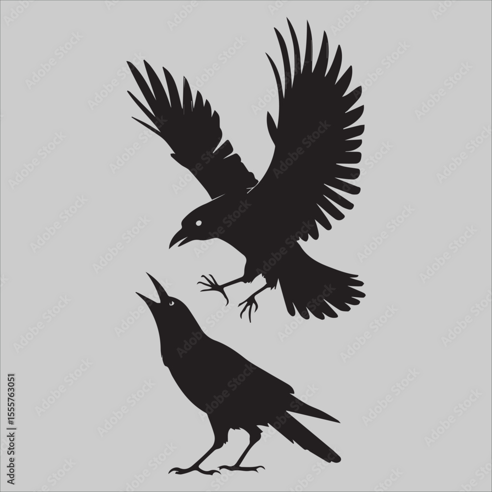 Obraz premium Ravens in Dispute 