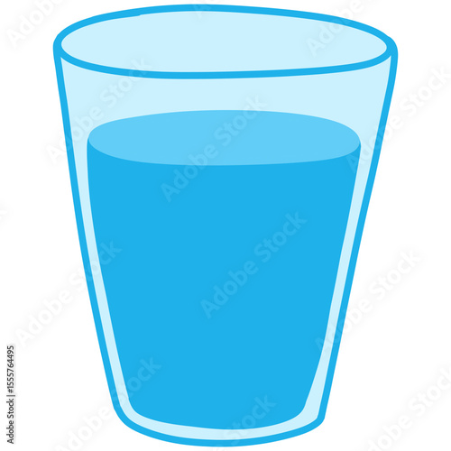 Wallpaper Mural hand drawn cartoon illustration of a glass of water  Torontodigital.ca