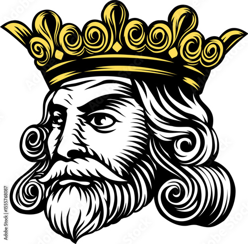 A king wearing a medieval c...