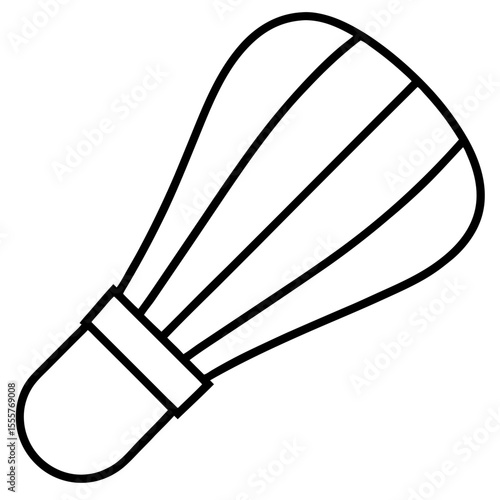  shuttlecock on white background