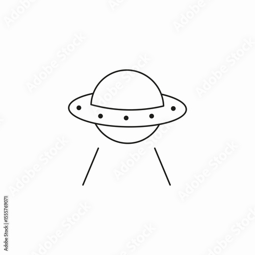 flying saucer ufo icon sign vector