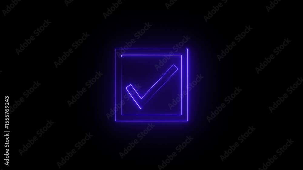neon check animated icon neon check animated icon