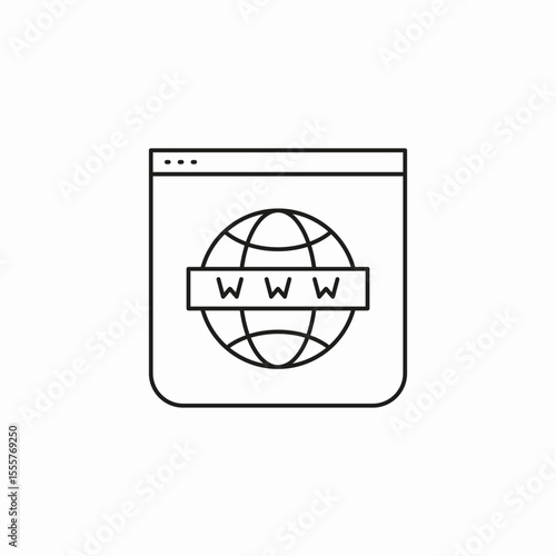 global website access icon sign vector