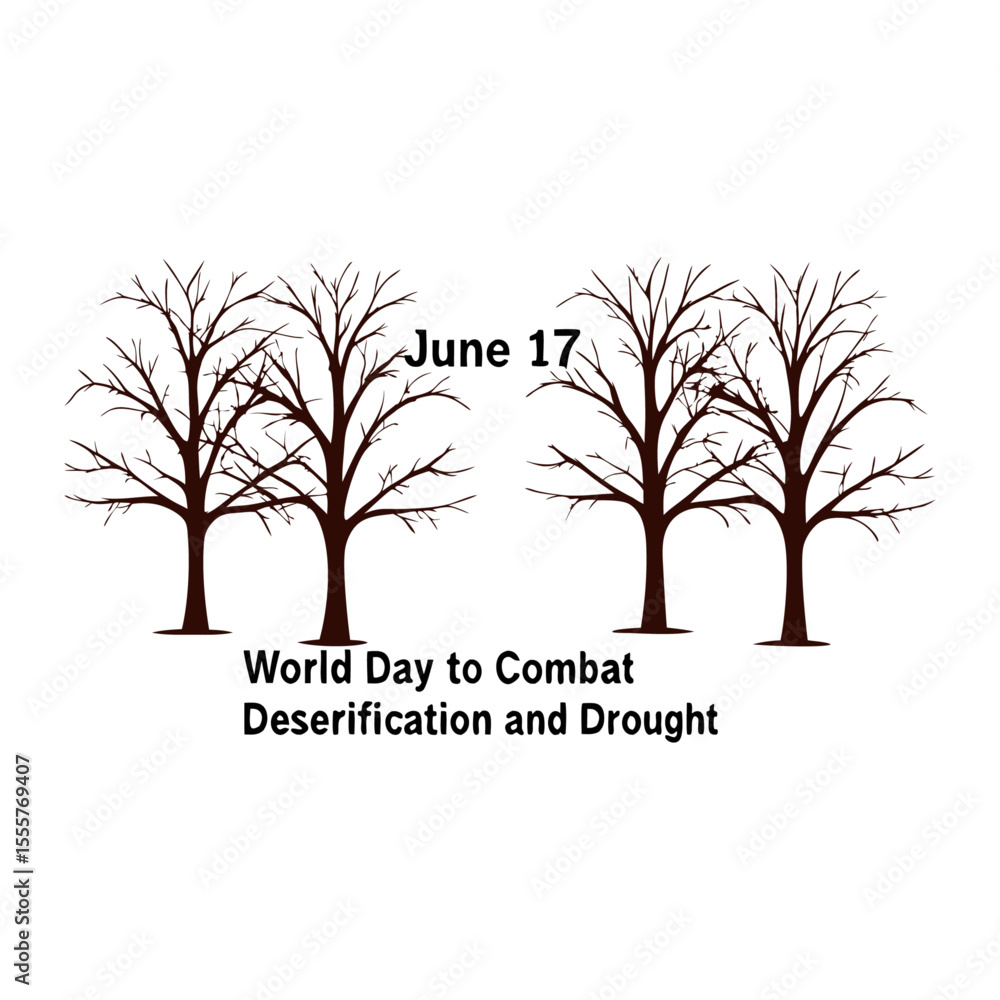 Fototapeta premium Image displays world day to combat desertification and drought with june date trees