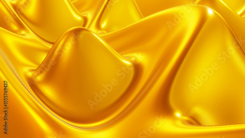 Liquid gold chrome waves ba...