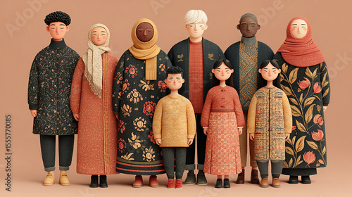 Diverse Multicultural Community Illustration