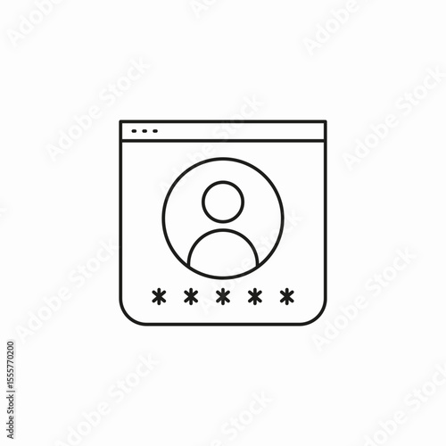 user password protected icon sign vector
