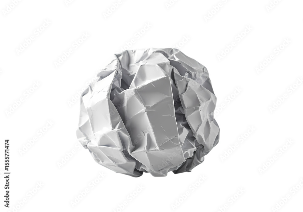 Fototapeta premium Crumpled Paper Ball: Texture and Abstract Background
