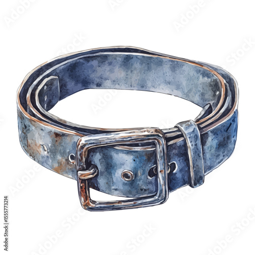 Belt, watercolor clipart vector, isolated on a white background.