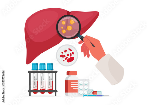 Liver health medical concept stock illustration
