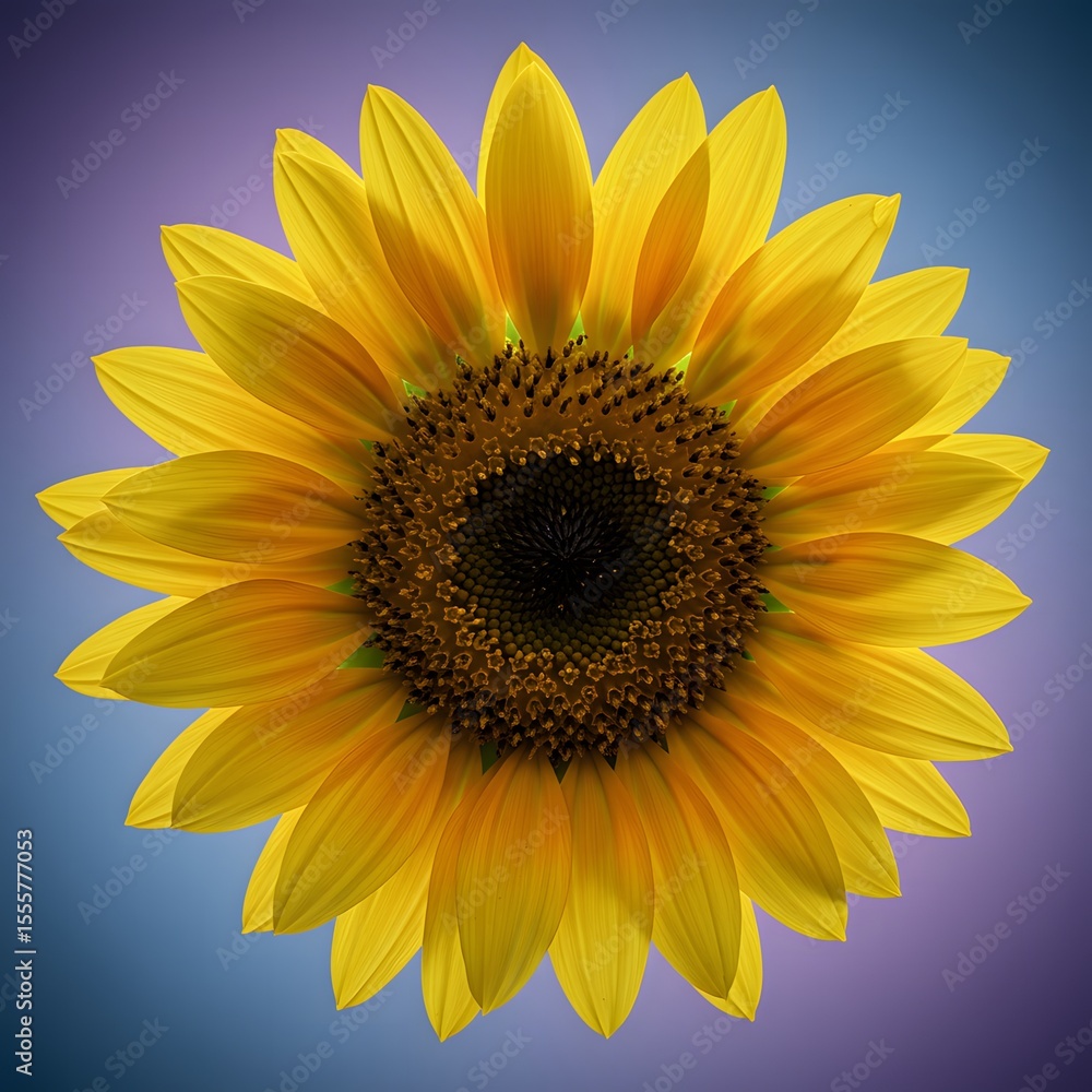 Fototapeta premium Yellow Sunflower with Vibrant Petals