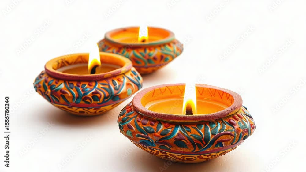 Three small candles sit on a table, providing a warm and cozy glow Three small candles sit on a table, providing a warm and cozy glow